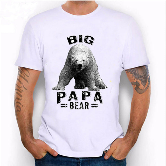 Papa Bear Funny T shirt Birthday Present for Dad Tshirt Gift for Him Fathers Day 2019 fashion t shirt  free shipping cheap tee