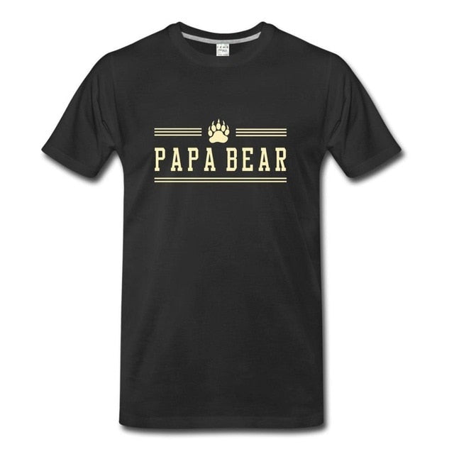 Printed T Shirt Men Cotton T-Shirt New Style Papa Bear T-Shirts  Short Sleeve Men Tshirt Tops Summer